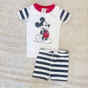 Hanna Andersson Mickey Mouse Disney Pajama Toddler Set 18-24 Months